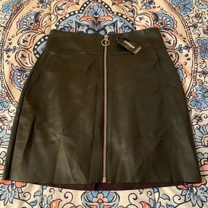Brand New Express vegan leather mini skirt